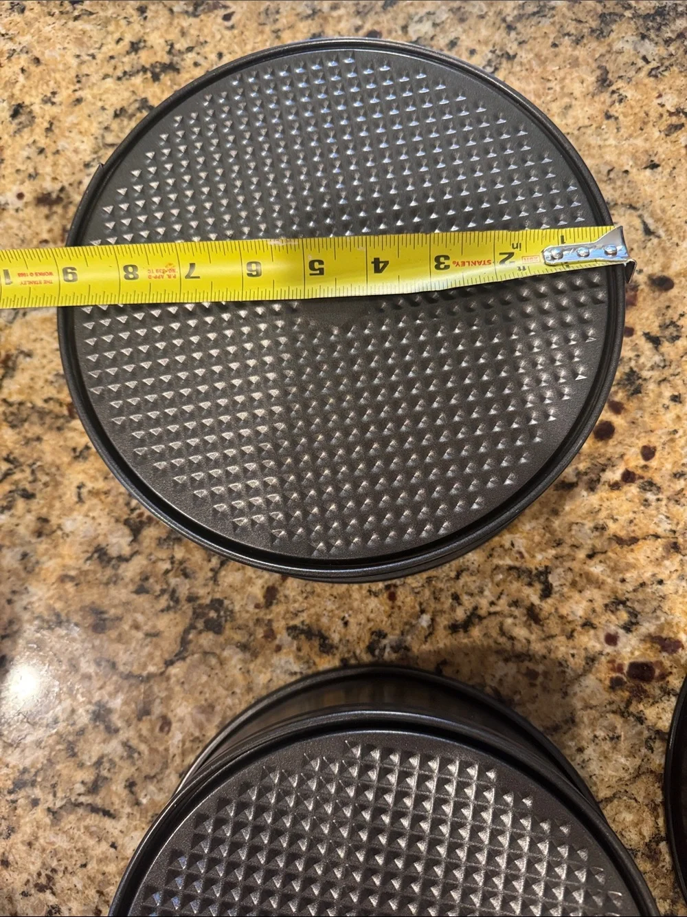 Set of 3 Nonstick Springform Baking Pans - Black